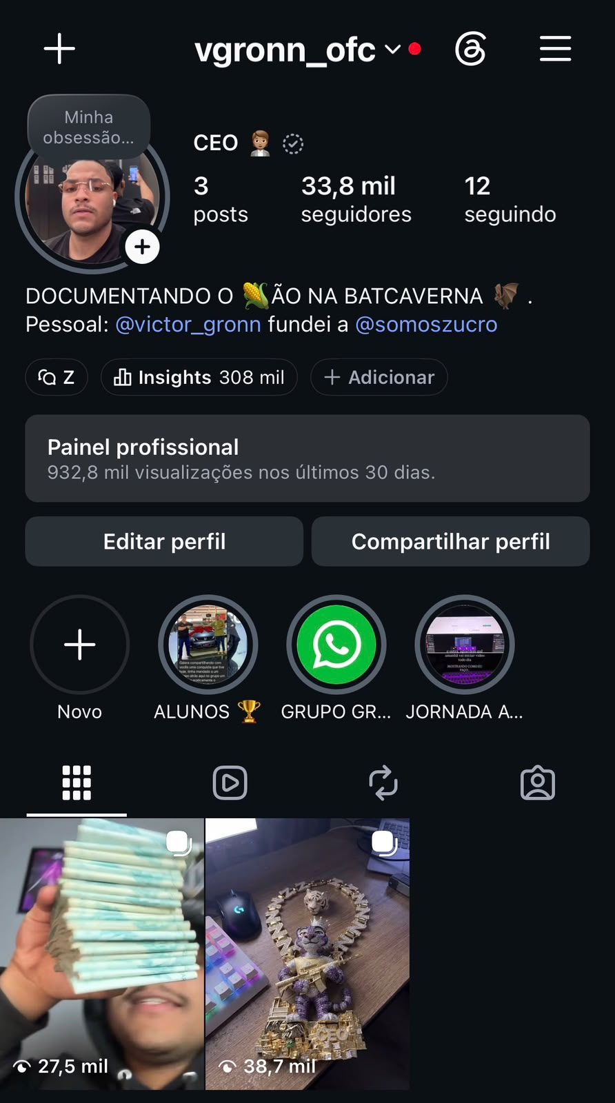 Perfil do Instagram de Victor