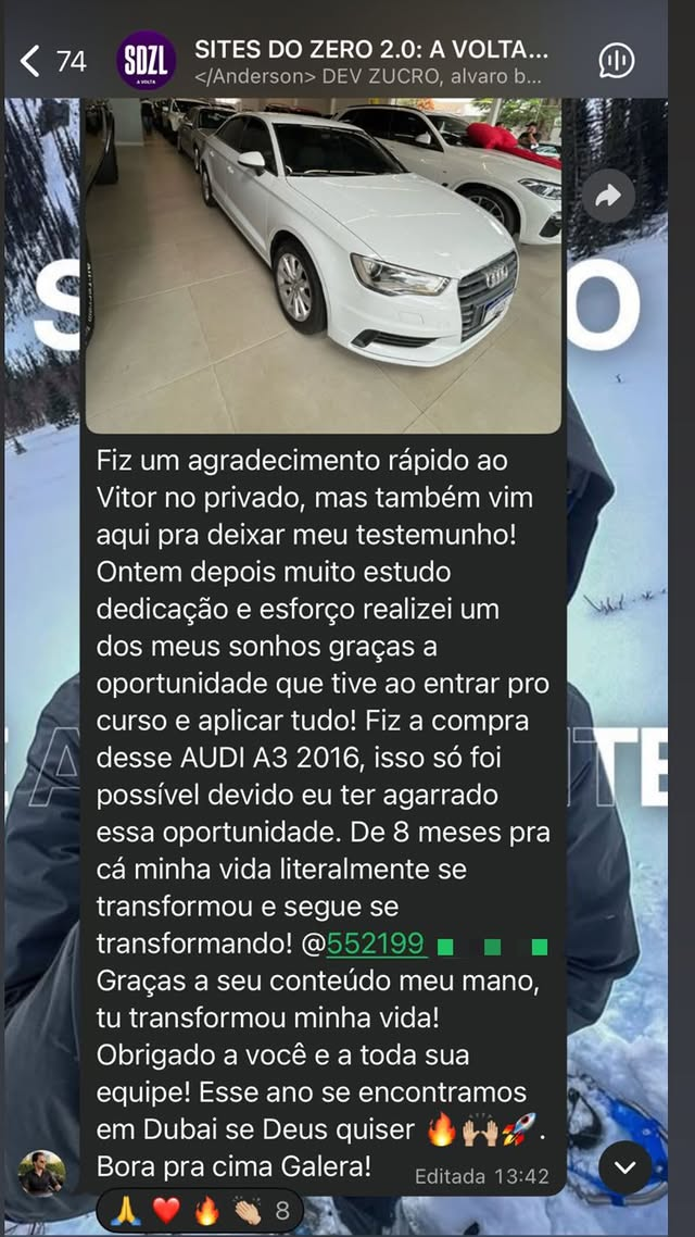 Depoimento de aluno 1